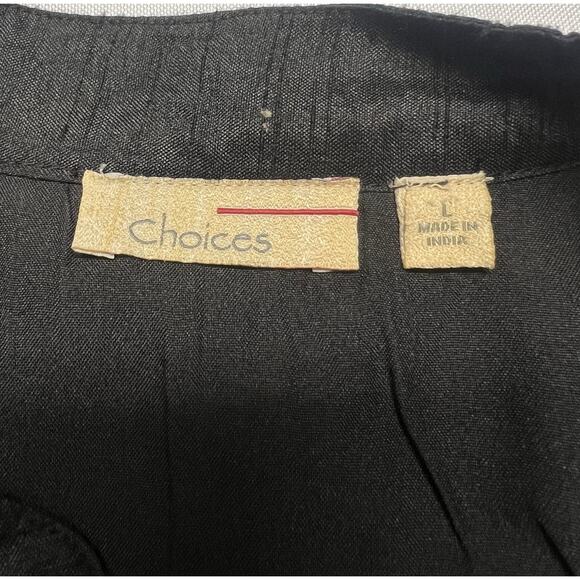 Choices Womens Size Large Button Up Jacket Artsy Patchwork Texture Long Sleeve - Picture 8 of 10